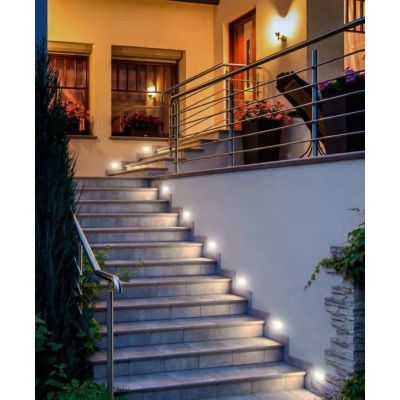 VETRONOTTE ISYLUCE SEGNAPASSO PER CASSETTA 503 LED 3W IP65 3000K O 4000K VETRO BIANCO ISYLUCE - Cristalensi Shop Online