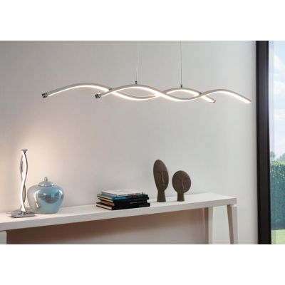 LASANA 2 SOSPENSIONE IN METALLO CROMATO A LED INTEGRATO DA 21W D. 87 EGLO - Cristalensi Shop Online