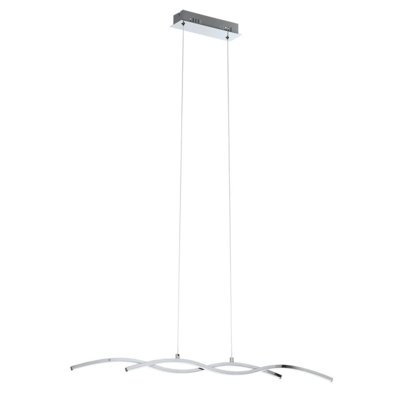 LASANA 2 SOSPENSIONE IN METALLO CROMATO A LED INTEGRATO DA 28W D. 120 EGLO - Cristalensi Shop Online