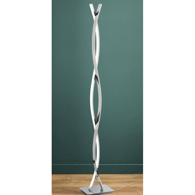 LASANA 2 PIANTANA IN METALLO CROMATO A LED INTEGRATO DA 35W EGLO - Cristalensi Shop Online