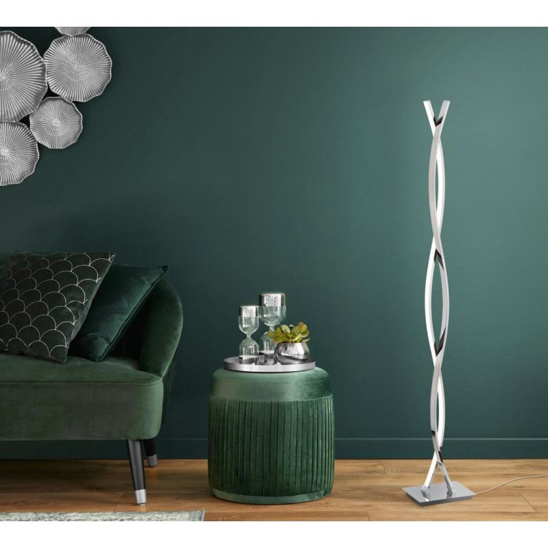 LASANA 2 PIANTANA IN METALLO CROMATO A LED INTEGRATO DA 35W EGLO - Cristalensi Shop Online