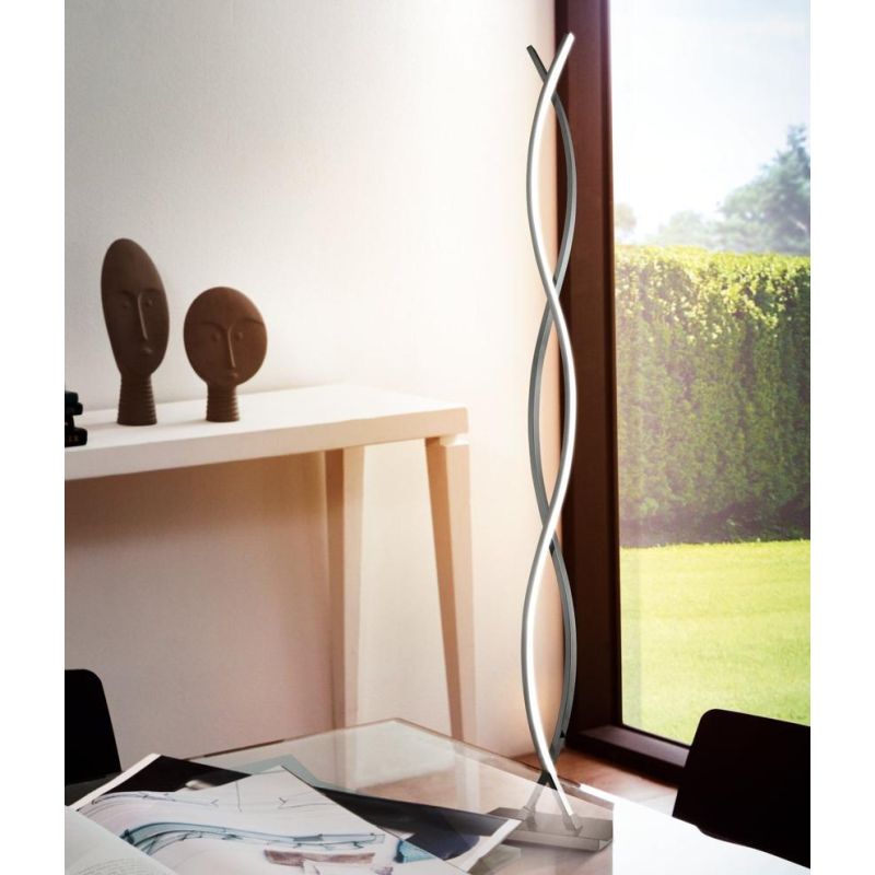 LASANA 2 PIANTANA IN METALLO CROMATO A LED INTEGRATO DA 35W EGLO - Cristalensi Shop Online