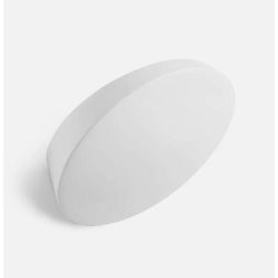 T394 PATRA APPLIQUE ROTONDA IN GESSO BIANCO VERNICIABILE D18 CM LAMPADINA ATTACCO GX53 ECONOMICA Sforzin Illuminazione - Cristal