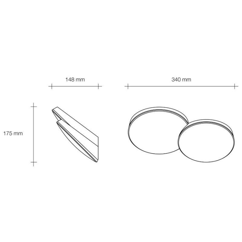 T395 APPLIQUE 2 LUCI IN GESSO BIANCO VERNICIABILE L34 CM CON 2 LAMPADINE ATTACCO GX53 ECONOMICA Sforzin Illuminazione - Cristale