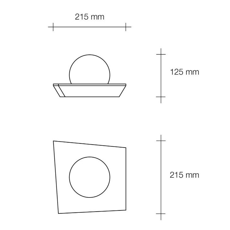 T387 PICCOLA PLAFONIERA 1 LUCE IN GESSO CON DIFFUSORE IN VETRO LAMPADINA ATTACCO GX53 Sforzin Illuminazione - Cristalensi Shop O