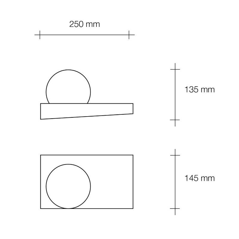 T385 APPLIQUE MENSOLA AD 1 LUCE IN GESSO BIANCO VERNICIABILE DIFFUSORE IN VETRO LAMPADINA ATTACCO GX53 Sforzin Illuminazione - C