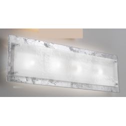 MANHATTAN APPLIQUE MAXI 96X25 IN VETRO DECORO FOGLIA ORO,RAME O ARGENTO MADE IN ITALY Familamp - Cristalensi Shop Online