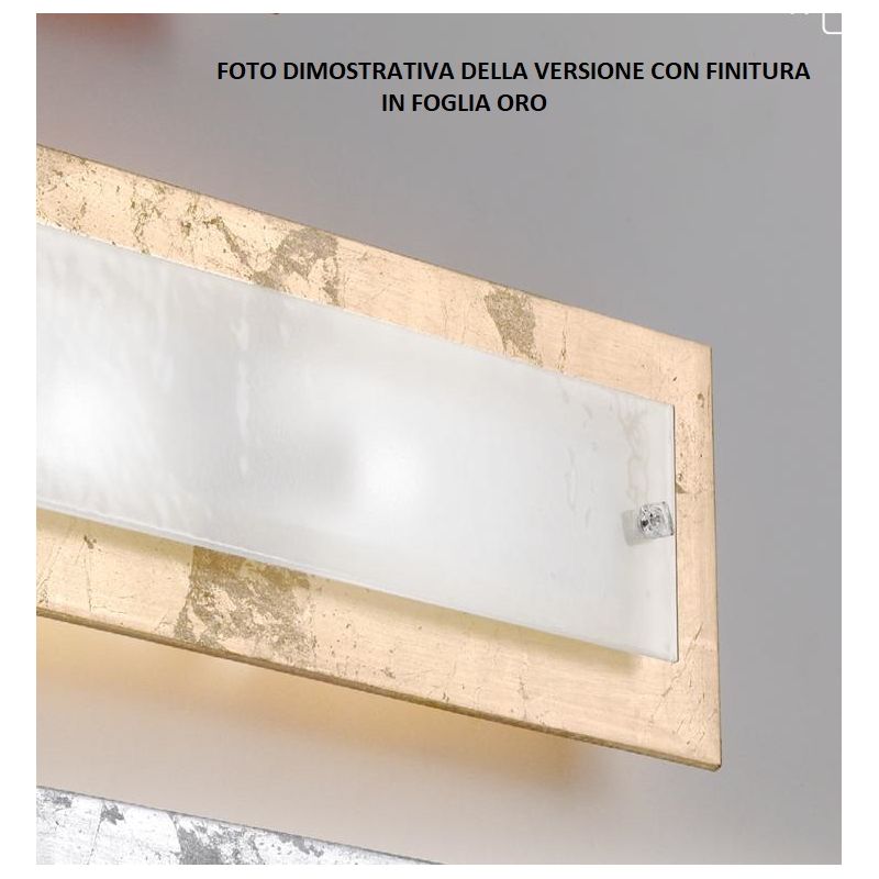 MANHATTAN APPLIQUE MAXI 96X25 IN VETRO DECORO FOGLIA ORO,RAME O ARGENTO MADE IN ITALY Familamp - Cristalensi Shop Online