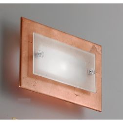 MANHATTAN APPLIQUE PICCOLA 30X20 IN VETRO DECORO FOGLIA ORO,RAME O ARGENTO MADE IN ITALY Familamp - Cristalensi Shop Online