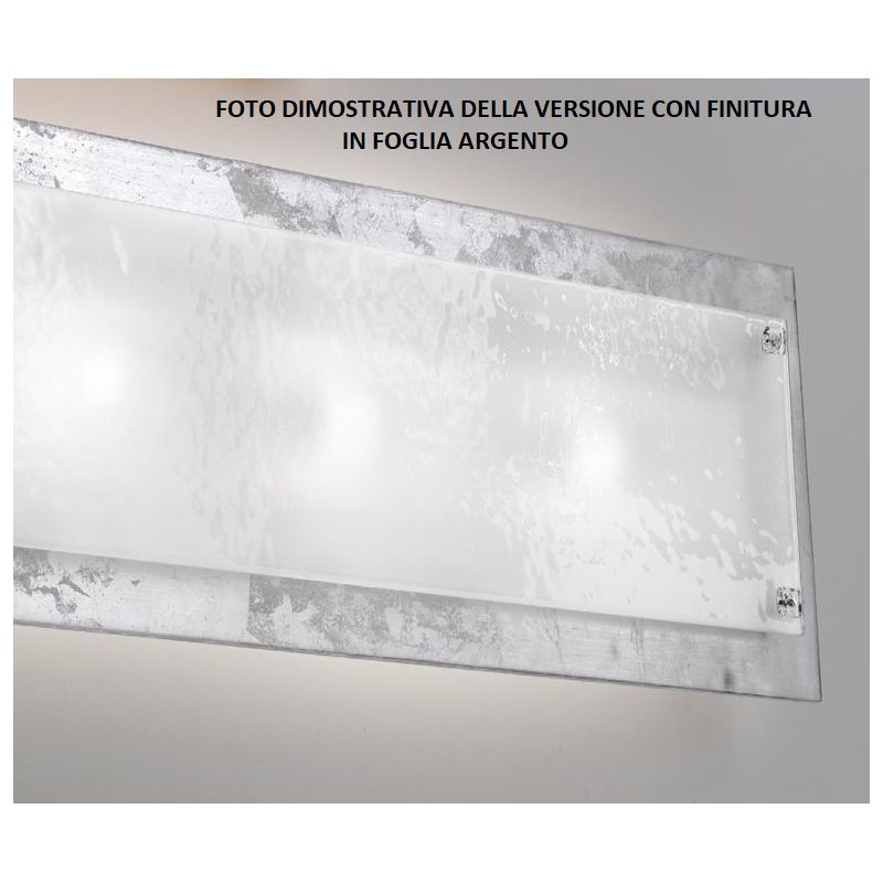 MANHATTAN APPLIQUE PICCOLA 30X20 IN VETRO DECORO FOGLIA ORO,RAME O ARGENTO MADE IN ITALY Familamp - Cristalensi Shop Online