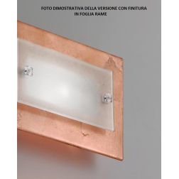 MANHATTAN PLAFONIERA 58X58 IN VETRO DECORO FOGLIA ORO,RAME O ARGENTO MADE IN ITALY Familamp - Cristalensi Shop Online 2