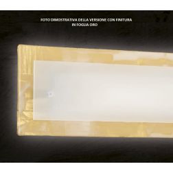 SAHARA APPLIQUE GRANDE IN VETRO DECORO FOGLIA ORO O ARGENTO CLASSICA MADE IN ITALY Familamp - Cristalensi Shop Online 2