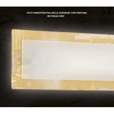 SAHARA APPLIQUE GRANDE IN VETRO DECORO FOGLIA ORO O ARGENTO CLASSICA MADE IN ITALY Familamp - Cristalensi Shop Online