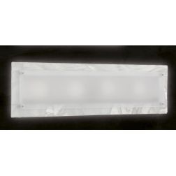 SAHARA APPLIQUE GRANDE IN VETRO DECORO FOGLIA ORO O ARGENTO CLASSICA MADE IN ITALY Familamp - Cristalensi Shop Online