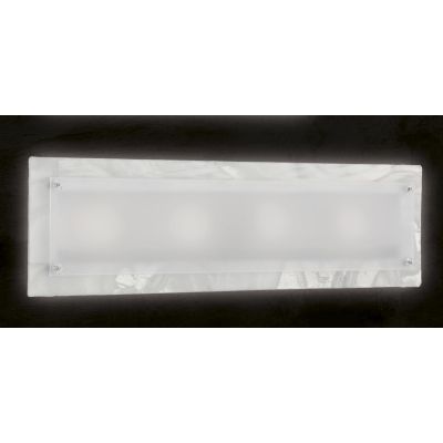 SAHARA APPLIQUE GRANDE IN VETRO DECORO FOGLIA ORO O ARGENTO CLASSICA MADE IN ITALY Familamp - Cristalensi Shop Online