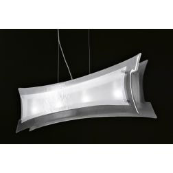 OREGON SOSPENSIONE MODERNA IN VETRO LAVORATO A MANO IN ITALIA 4 COLORI LARGHEZZA CM 105 Familamp - Cristalensi Shop Online