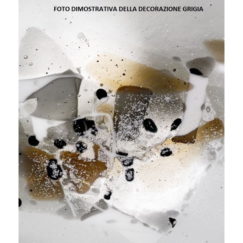 ABSTRACUS SOSPENSIONE 58X58 IN VETRO LAVORATO A MANO 3 DECORAZIONI MADE IN ITALY Familamp - Cristalensi Shop Online