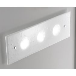 LUCIS APPLIQUE 60x20 IN VETRO LAVORATO A MANO 7 COLORAZIONI ATTACCO GX53 MADE IN ITALY Familamp - Cristalensi Shop Online