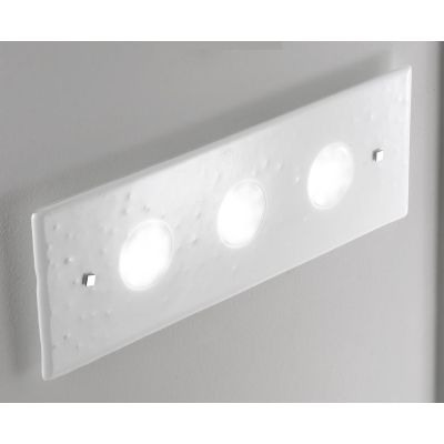 LUCIS APPLIQUE 60x20 IN VETRO LAVORATO A MANO 7 COLORAZIONI ATTACCO GX53 MADE IN ITALY Familamp - Cristalensi Shop Online