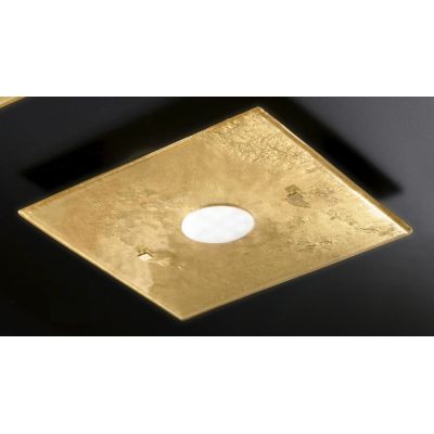 LUCIS PLAFONIERA PICCOLA 30x30 IN VETRO LAVORATO A MANO 7 COLORAZIONI ATTACCO GX53 MADE IN ITALY Familamp - Cristalensi Shop Onl