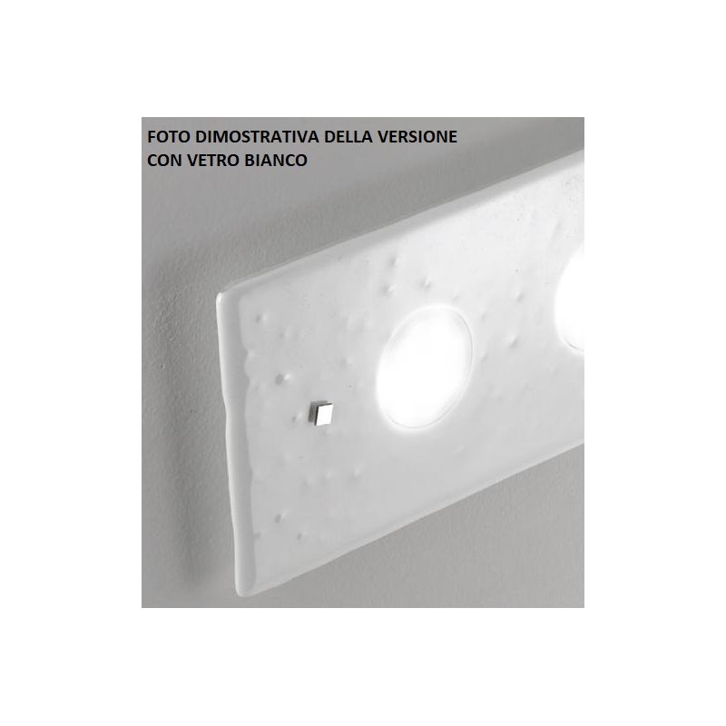 LUCIS PLAFONIERA PICCOLA 30x30 IN VETRO LAVORATO A MANO 7 COLORAZIONI ATTACCO GX53 MADE IN ITALY Familamp - Cristalensi Shop Onl