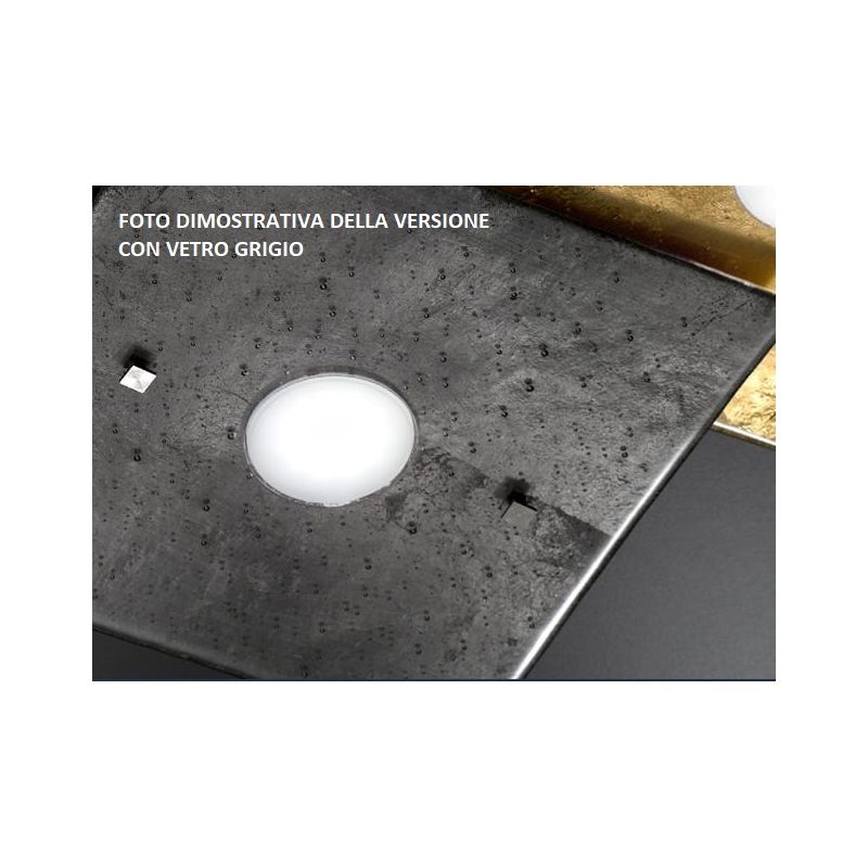 LUCIS PLAFONIERA PICCOLA 30x30 IN VETRO LAVORATO A MANO 7 COLORAZIONI ATTACCO GX53 MADE IN ITALY Familamp - Cristalensi Shop Onl