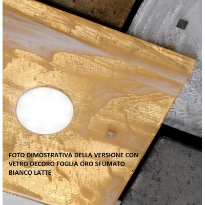 LUCIS PLAFONIERA PICCOLA 30x30 IN VETRO LAVORATO A MANO 7 COLORAZIONI ATTACCO GX53 MADE IN ITALY Familamp - Cristalensi Shop Onl