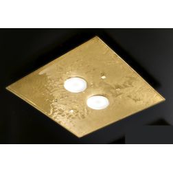 LUCIS PLAFONIERA 38x38 IN VETRO LAVORATO A MANO 7 COLORAZIONI ATTACCO GX53 MADE IN ITALY Familamp - Cristalensi Shop Online