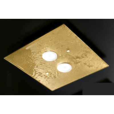 LUCIS PLAFONIERA 38x38 IN VETRO LAVORATO A MANO 7 COLORAZIONI ATTACCO GX53 MADE IN ITALY Familamp - Cristalensi Shop Online