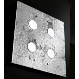 LUCIS PLAFONIERA 48X48 IN VETRO LAVORATO A MANO 7 COLORAZIONI ATTACCO GX53 MADE IN ITALY Familamp - Cristalensi Shop Online