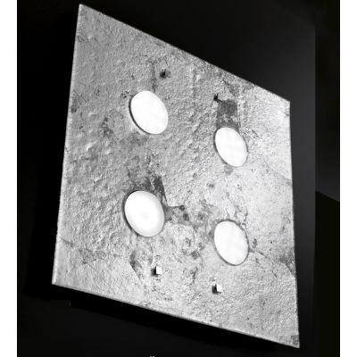 LUCIS PLAFONIERA 48X48 IN VETRO LAVORATO A MANO 7 COLORAZIONI ATTACCO GX53 MADE IN ITALY Familamp - Cristalensi Shop Online