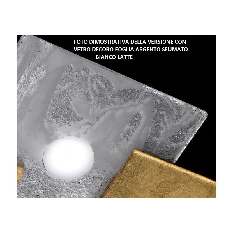 LUCIS PLAFONIERA 48X48 IN VETRO LAVORATO A MANO 7 COLORAZIONI ATTACCO GX53 MADE IN ITALY Familamp - Cristalensi Shop Online