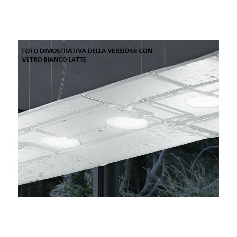 SAN MARCO APPLIQUE IN VETRO CM 60x20 DECORO FOGLIA ORO,ARGENTO O BIANCO MADE IN ITALY Familamp - Cristalensi Shop Online