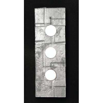 SAN MARCO APPLIQUE IN VETRO CM 60x20 DECORO FOGLIA ORO,ARGENTO O BIANCO MADE IN ITALY Familamp - Cristalensi Shop Online