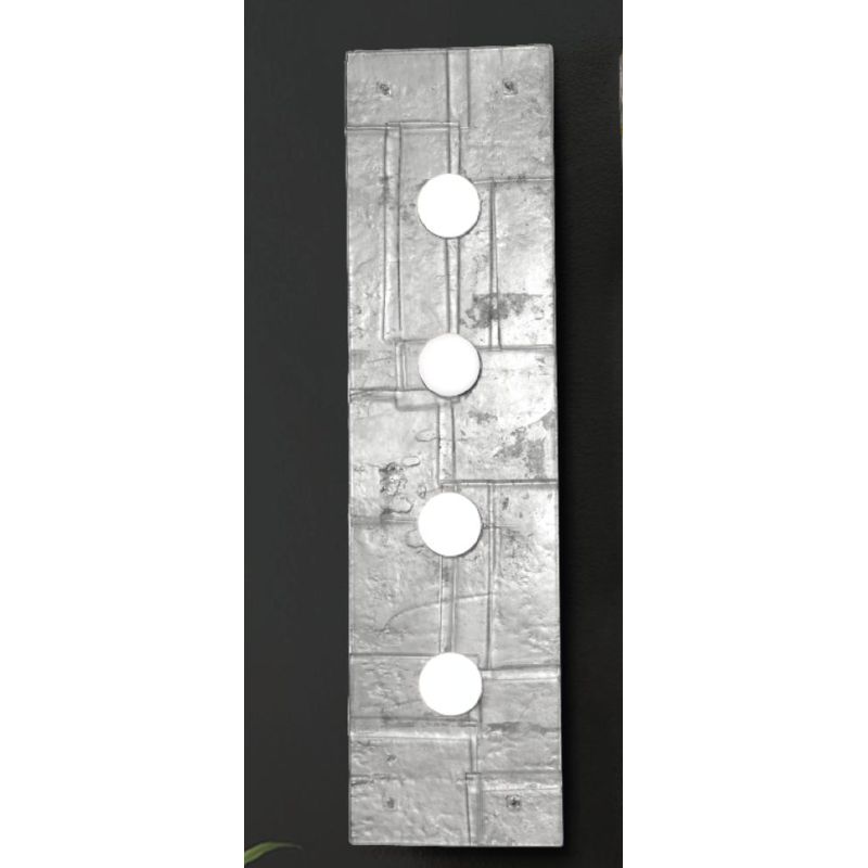 SAN MARCO APPLIQUE IN VETRO CM 96X25 DECORO FOGLIA ORO,ARGENTO O BIANCO MADE IN ITALY Familamp - Cristalensi Shop Online