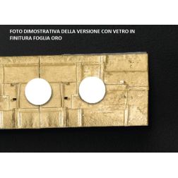 SAN MARCO APPLIQUE IN VETRO CM 96X25 DECORO FOGLIA ORO,ARGENTO O BIANCO MADE IN ITALY Familamp - Cristalensi Shop Online 2