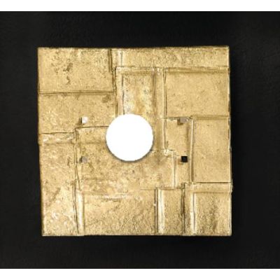 SAN MARCO APPLIQUE IN VETRO CM 30X30 CON DECORO FOGLIA ORO,ARGENTO O BIANCO MADE IN ITALY Familamp - Cristalensi Shop Online