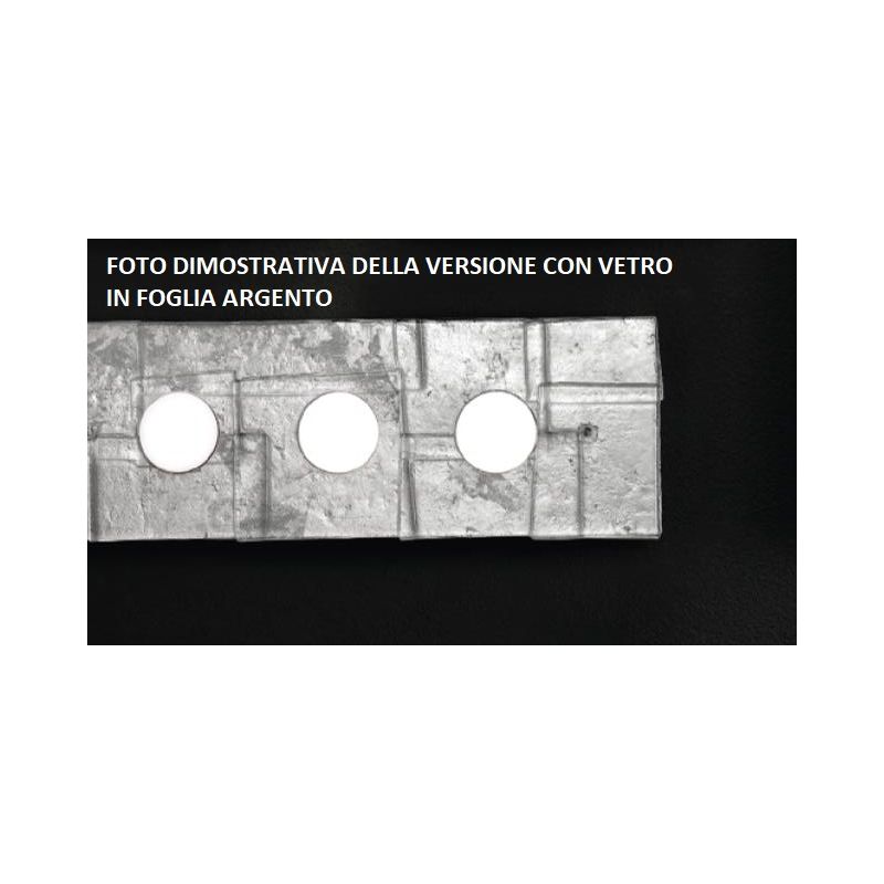 SAN MARCO SOSPENSIONE IN VETRO CM 96X35 CON DECORO FOGLIA ORO,ARGENTO O BIANCO MADE IN ITALY Familamp - Cristalensi Shop Online