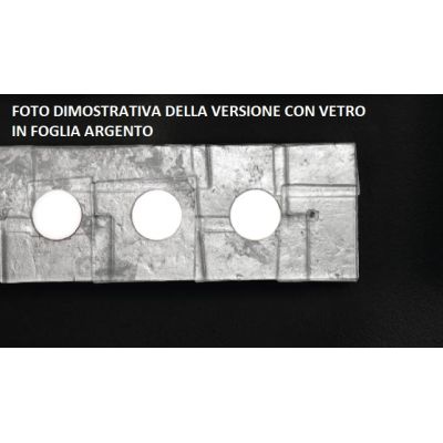 SAN MARCO SOSPENSIONE IN VETRO CM 96X35 CON DECORO FOGLIA ORO,ARGENTO O BIANCO MADE IN ITALY Familamp - Cristalensi Shop Online