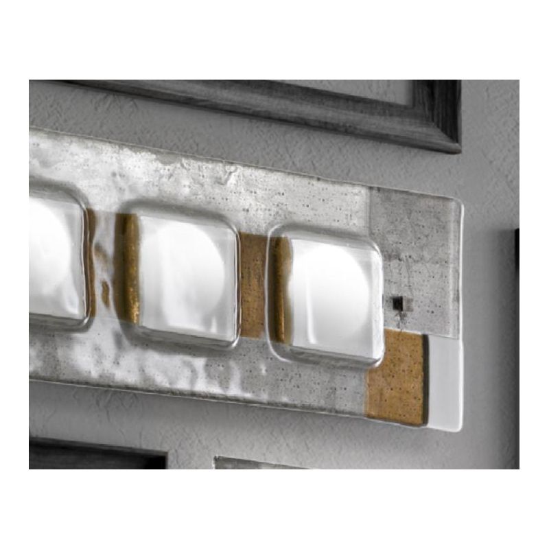 RIALTO APPLIQUE MODERNA CM 60x20 IN VETRO FUSO CON MIX DI COLORI MADE IN ITALY Familamp - Cristalensi Shop Online