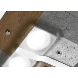 RIALTO APPLIQUE MODERNA CM 60x20 IN VETRO FUSO CON MIX DI COLORI MADE IN ITALY Familamp - Cristalensi Shop Online 2