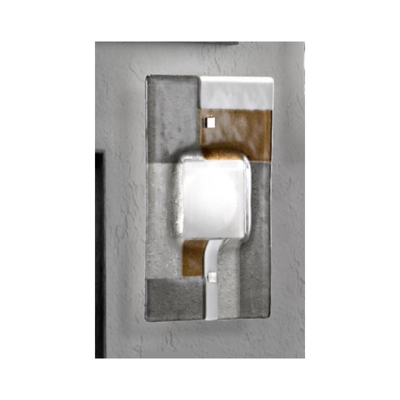 RIALTO APPLIQUE PICCOLA MODERNA CM 30x20 IN VETRO FUSO CON MIX DI COLORI MADE IN ITALY Familamp - Cristalensi Shop Online