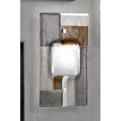 RIALTO APPLIQUE PICCOLA MODERNA CM 30x20 IN VETRO FUSO CON MIX DI COLORI MADE IN ITALY Familamp - Cristalensi Shop Online