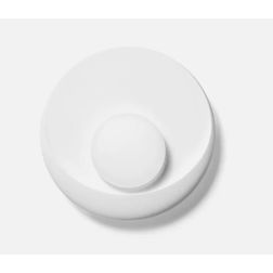 T399 APPLIQUE PICCOLA ROTONDA IN GESSO BIANCO VERNICIABILE CON SFERA IN VETRO LAMPADINA ATTACCO GX53 Sforzin Illuminazione - Cri