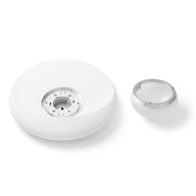 T399 APPLIQUE PICCOLA ROTONDA IN GESSO BIANCO VERNICIABILE CON SFERA IN VETRO LAMPADINA ATTACCO GX53 Sforzin Illuminazione - Cri