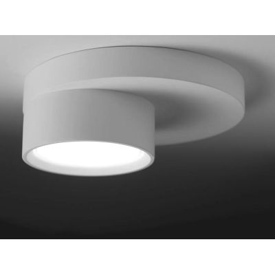 T339 PICCOLA LAMPADA DA SOFFITTO IN GESSO BIANCO VERNICIABILE D16 CM LAMPADINA ATTACCO GX53 Sforzin Illuminazione - Cristalensi