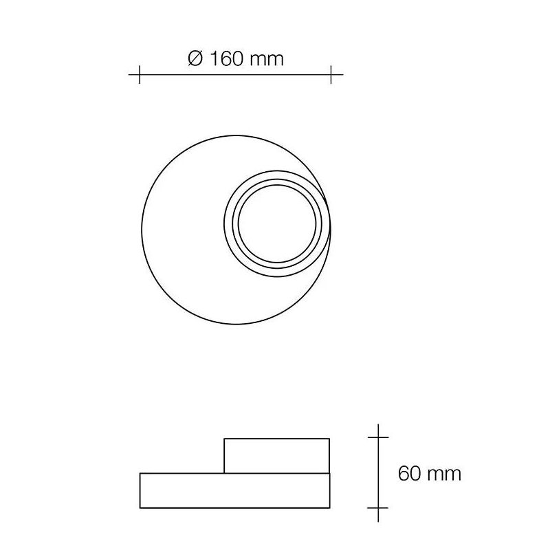 T339 PICCOLA LAMPADA DA SOFFITTO IN GESSO BIANCO VERNICIABILE D16 CM LAMPADINA ATTACCO GX53 Sforzin Illuminazione - Cristalensi