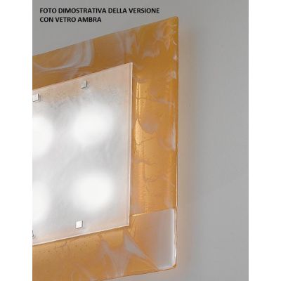 FENICE PLAFONIERA CM 35X35 IN VETRO DISPONIBILE 3 COLORI MODERNA MADE IN ITALY Familamp - Cristalensi Shop Online