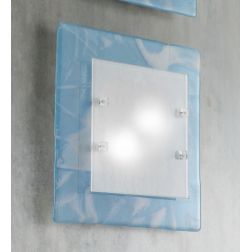 FENICE PLAFONIERA CM 35X35 IN VETRO DISPONIBILE 3 COLORI MODERNA MADE IN ITALY Familamp - Cristalensi Shop Online