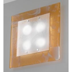 FENICE PLAFONIERA CM 45X45 IN VETRO DISPONIBILE 3 COLORI MODERNA MADE IN ITALY Familamp - Cristalensi Shop Online